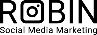 Robin Social Media Marketing Logo in Black